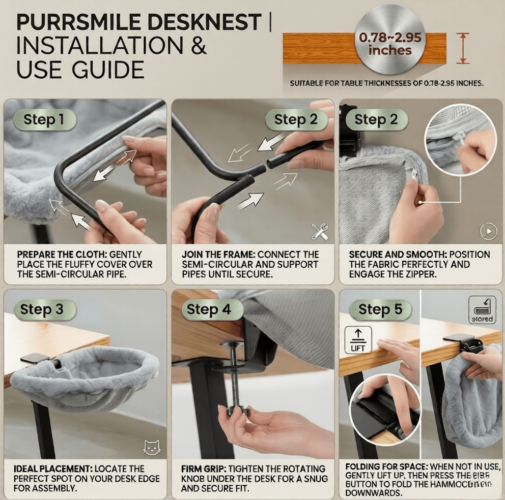 PurrSmile DeskNest - PurrSmile
