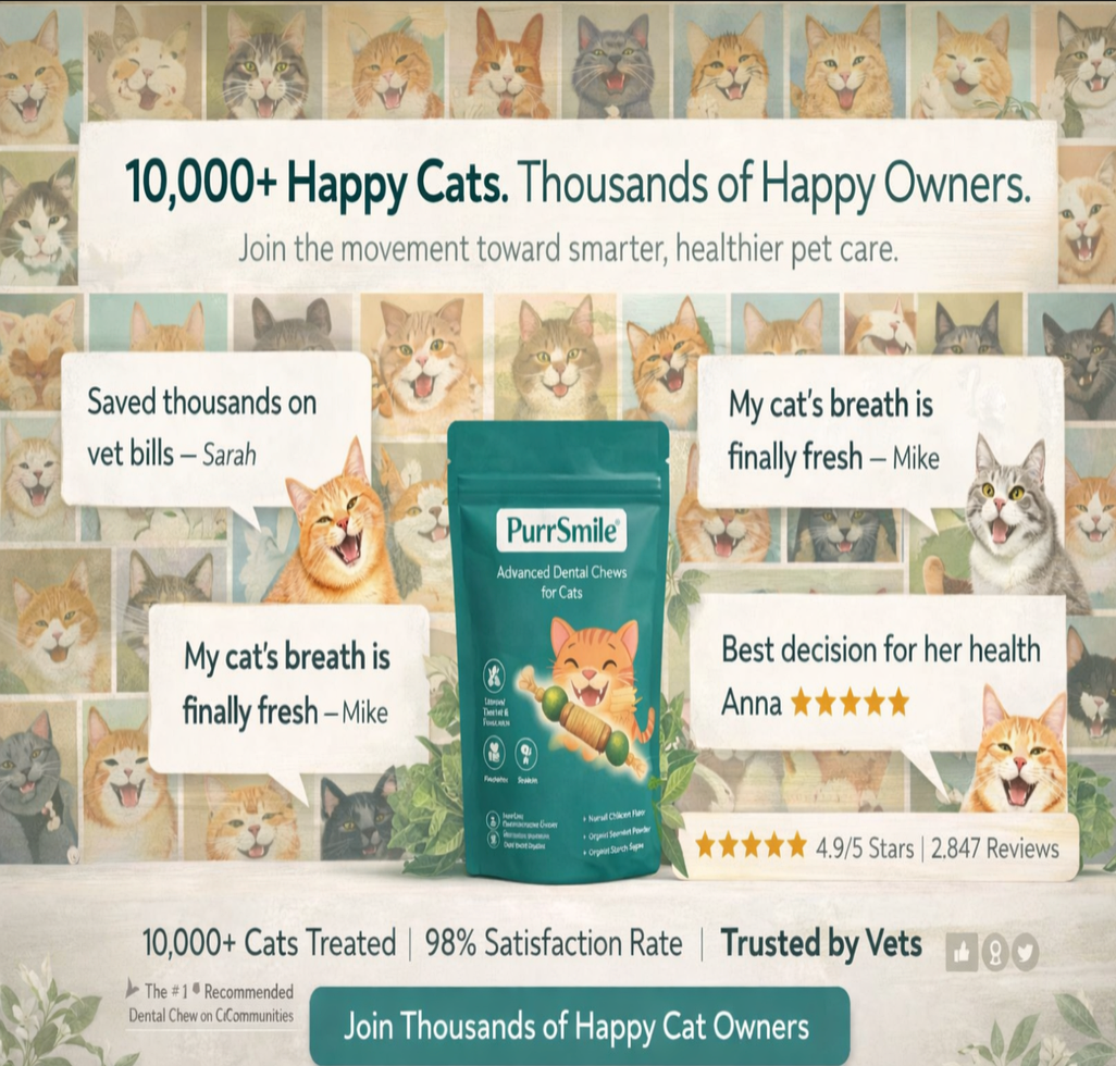 PurrSmile - Clean teeth in seconds with fun play (4-pack)